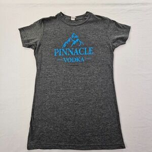 Pinnacle Vodka Gray Short Sleeve Cotton Blend T-Shirt Women's L